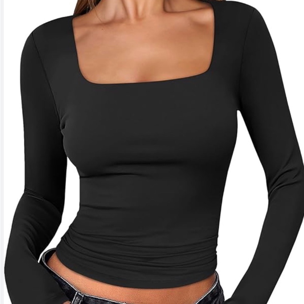 Elegant Black Long Sleeve Women's Top